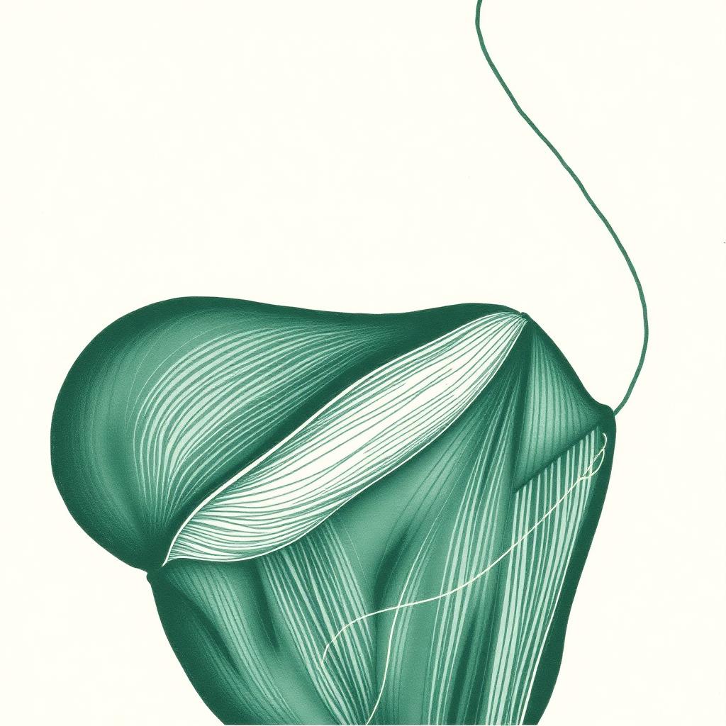 Illustration of muscle fibers and fascia